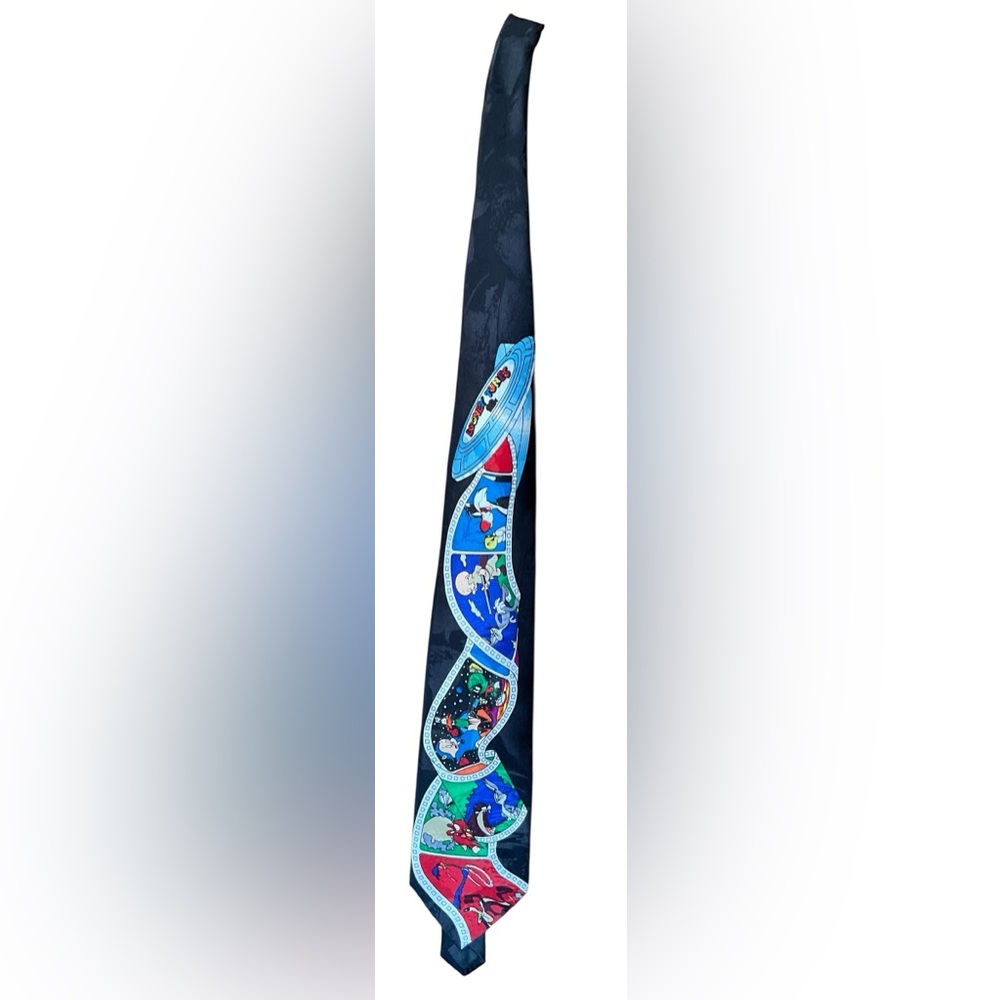 Looney Tunes Mania Mens Neck Tie Film Reel Taz Marvin Martian Porky Bugs 1836
